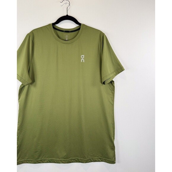 On Running Mens Shirt Green Core T Swiss Engineering Short Sleeve Stretch Large - Picture 6 of 12